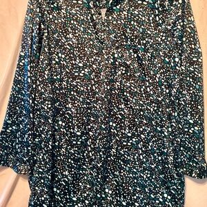 Cabernet Printed Long Sleeve Tunic Dress | Size M